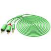 Wins shengwei ARC-1030D 35mm one two audio cable 3 m green grass green 35 turn double lotus 2RCA audio computer speaker line amplifier audio line
