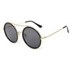 SHAUNA Fashion Double Bridges Women Round Sunglasses Popular Men Gradient Lens Shades UV400
