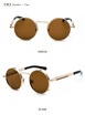 SHAUNA Classic Round Steampunk Sunglasses 9 Colors Retro Metal Springs Decoration ReflectiveClear Lens Punk Eyewear