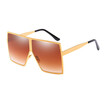 Fashion Oversize Metal Frame Women Square Sunglasses Brand Designer Fashion Men Mirror Coating Glasses