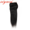 Brazilian Virgin Hair Closure Straight 10 bundles Braziian Human Hair Lace Closure Cheap 44 Human Hair Lace Closure Siyusi Hair