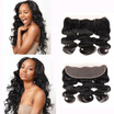 WYF Brazilian Body Wave 3 Bundles with Frontal Closure Unprocessed Human Hair 100gpcs