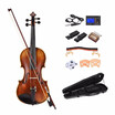 Professional Ammoon Pro Master Maestro Antonio Stradivari 1716 Style Handmade Antique 44 Full Size Violin Fiddle Kit with Carbon
