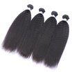 8A Peruvian Kinky Straight Virgin Hair Natural Black Color 100 Human Hair Weaves 4 Bundles Peruvian Yaki Straight Hair Extensions