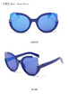 SHAUNA Classic Women Cat Eye Sunglasses Fashion Ladies Half Frame Mirror Coating Lens Sun glasses