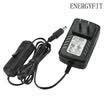 ENERGYFIT 12VDC Adaptador de fuente de alimentación de CA de 1A para luces de tira LED 35285050 cargador de batería de 12 voltios 1a con interruptor de encendido apagado