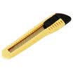 Deli 2003 large durable plastic shell utility knife cutter yellow blue mixed color random hair