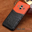 Genuine Leather Phone Case For HUAWEI Mate 10 Case Crocodile Texture & Oil wax leather Back Cover For P9 P10 Plus Case