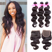 Dream Like Peruvian Virgin Hair Body Wave Human Hair 3 Bundles with Closure