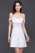 A-Line Off-The-Shoulder White In-Stock Prom Dress