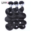 8A Peruvian Virgin Hair Body Wave 100 Human Hair Weave 3 Bundles Lot Virgin Peruvian Remy Hair Extensions Natural Black Can Dye