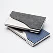 Jinlongxing Glosen portable business card holder PU simple carry card case for men&women card package 9307 black