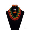 Red And Orange Bridal Jewelry Sets African High Quality Handmade Jewelry Sets Fashion Wedding Women Costume Statement Necklace