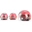ZHC electric car helmet men&women battery car full face helmet electric bicycle female riding helmet Harley models half helmet four seasons lens summer code pink
