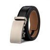 XHtang Mens Belt Genuine Leather Automatic Buckle belt For Waistband Ratchet Strap Black Leather Belt Designer Belt For Jeans Gift
