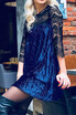 Sexy Women Lace Crushed Velvet Mini Dress Lace Splicing Half Sleeve Evening Party Cocktail Shift Dress