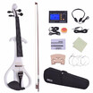 44 Violin Ammoon Full Size 44 Solid Wood Electric Silent Violin Fiddle Style-4 Ebony Fingerboard Pegs Chin Rest Tailpiece A8S7C2