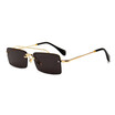 SHAUNA Retro Candy Colors Women Rimless Sunglasses Fashion Men Clear Red Square Shades UV400