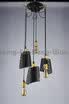 alambre negro industrial lámpara de metal tonos escaleras led techo decorativo lámpara colgante de iluminación para el hogar