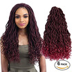 6PacksLot Wavy Goddess Faux Locs Crochet Synthetic Braiding Hair 18 inch Soft Curly Fauxlocs Havana Mambo Twist Kanekalon Hair