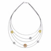 Shining Beads Multi Layer Stainless Steel Necklace for Women