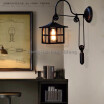 Retro up&down adjustable led wall light with pull cord for hotel wall mounted bedside lamp