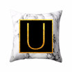 Fundas de almohada modernas 45 * 45 Carta de palabra del alfabeto de oro Patrón de almohada de mármol blanco Funda de almohada Súper suave funda de sofá cama Protec Fundas de almohada modernas 45 * 45 Carta de palabra del alfabeto de oro Patrón de almohada de mármol blanco Funda de almohada Súper suave funda de sofá cama Protec