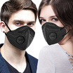 Ito good product dustproof&anti-fog mask 3 sticks fashion breathable N99 anti-bacteria with breathing valve black