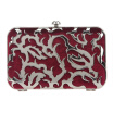 Fawziya Velvet Metal Hollow Design Evening Handbags And Clutches for Women