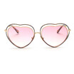 SHAUNA Oversize Double Rims Women Heart Sharp Sunglasses Fashion Fashion Gradient Lens Glasses UV400