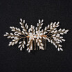 Jonnafe Gold Pearls Branch Hair Comb For Women Prom Handmade Fashion Wedding Hair Jewelry Bridal Hair Piece Accessories