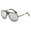 SHAUNA Fashion Women Square Sunglasses Brand Designer Men Golden Metal Frame Clear Lens Eyewear UV400