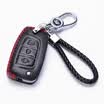 KING ETING Beijing Hyundai Key Bag Funda de cuero con llave 17 Elantra Llavero de coche especial Plegable Tres botones I Rojo cálido