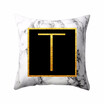 Modern Pillowcases 4545 Gold Alphabet Word Letter White Marble Pattern Pillow Case Super Soft Throw Sofa Bed Cushion Cover Protec