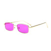 SHAUNA Classic Women Small Rectangle Sunglasses Summer Styles Popular Men Clear Red Lens Shades UV400