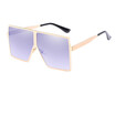 Fashion Oversize Metal Frame Women Square Sunglasses Brand Designer Fashion Men Mirror Coating Glasses