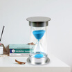 TaTanice Creative Gift Hourglass Birthday Gift Timer Desk Decoration Bedroom Furniture Jewelry Send Friends Send Children Silver Cover Blue Sand TSL1120 Send 1 Greeting Card