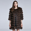 Fox Fur Coat Natural Fur Coat Real Fur Coat Winter Woman Jacket Length Can Change Warm Stripe Stitching 2018 New Discount Sale