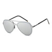 SHAUNA Classic Rimless Women Pilot Sunglasses Oversize Fashion Men Purple Integrated Mirror Lens Shades