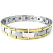 Hpolw Mens Fashion Jewelry Magnetic 316L Stainless Steel Classic Links Bolt buttoned Bracelet