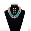 Unique Sky Blue Nigerian Wedding Jewelry Bridal Gift African Women Coral Necklace African Beads Costume Jewelry Set Free Shipping