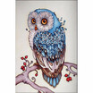 DIY Handmade 5D Diamond Painting Non full Rhinestone Pasted Cross Stitch Blue Owl Pattern for Home Wall Decoration