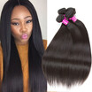 Glary Malaysian Virgin Human Hair 4 Bundles Straight Hair Weft 100 8A Human Hair Extensions Natural Color Wholesale price
