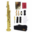 LADE Soprano Saxophone SAX Bb Brass Lacquered Gold Body&Keys