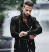 Mens fur coat autumn&winter large size fashion leather jacket