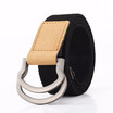 Men Fashion Casual Double clasp Hip-hop Woven canvas belt