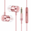 35mm Universal Wired Headset With Microphone Sports Headphone In-Ear Earphone Metal Heavy Bass High fidelity Sound Quality Music
