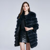 Fox Fur Coat Natural Fur Coat Real Fur Coat Winter Woman Jacket Length Can Change Warm Stripe Stitching 2018 New Discount Sale