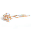 Aiyaya 12kt Gold Plated Rose Flower Stud Micro Small Good Quality Crystal Hairpins