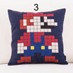 Cntomlv Decorative Throw Pillows Colorful Cartoon Game Child Cotton Linen Cushion Cover Cartoon Mario Home Decor 4545cm 3050cm